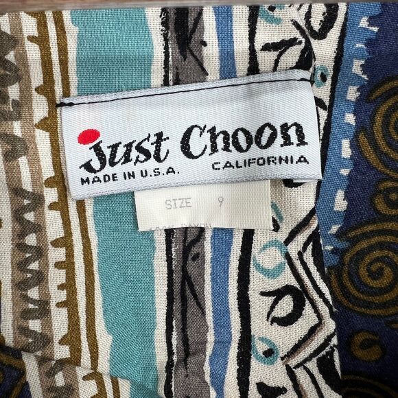 Vtg Just Choon Floral Midi Dress Sz M Prairie Tie Back Cottagecore Fairy Boho - Picture 3 of 9